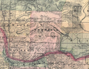 Township and County Map of Washington, 1889