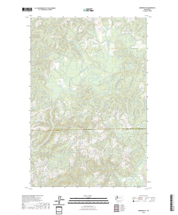US Topo 7.5-minute map for Aberdeen SE WA