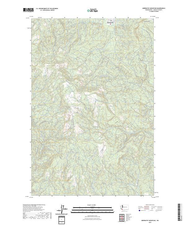 US Topo 7.5-minute map for Abernathy Mountain WA