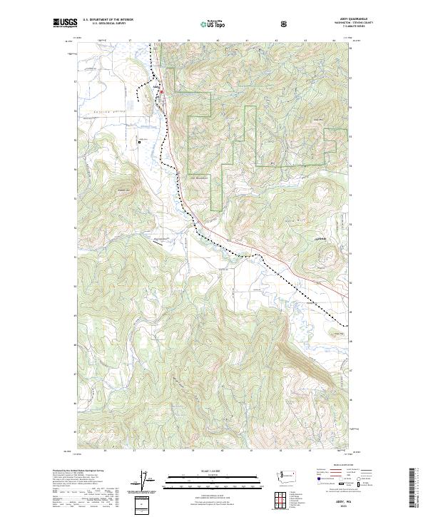 US Topo 7.5-minute map for Addy WA