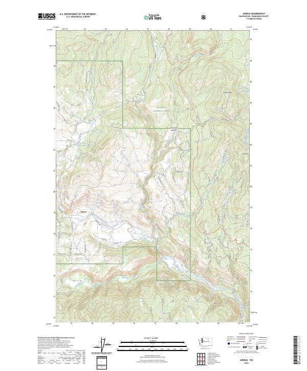 US Topo 7.5-minute map for Aeneas WA