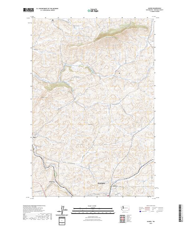 US Topo 7.5-minute map for Albion WA