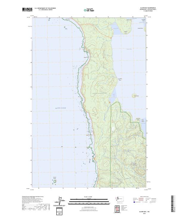 US Topo 7.5-minute map for Allens Bay WA