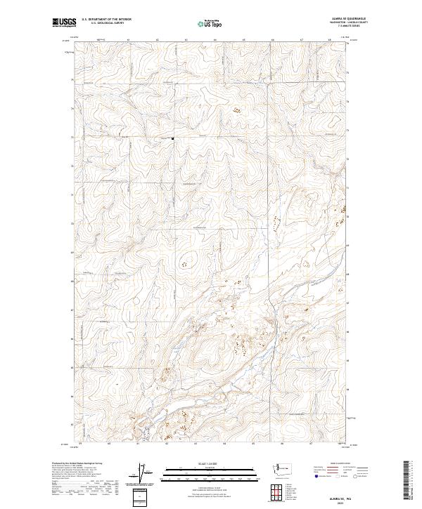 US Topo 7.5-minute map for Almira SE WA