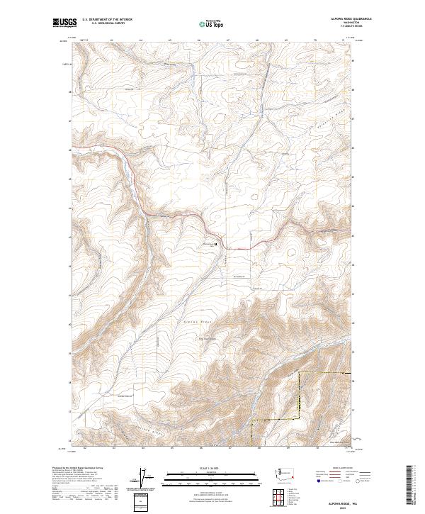 US Topo 7.5-minute map for Alpowa Ridge WA