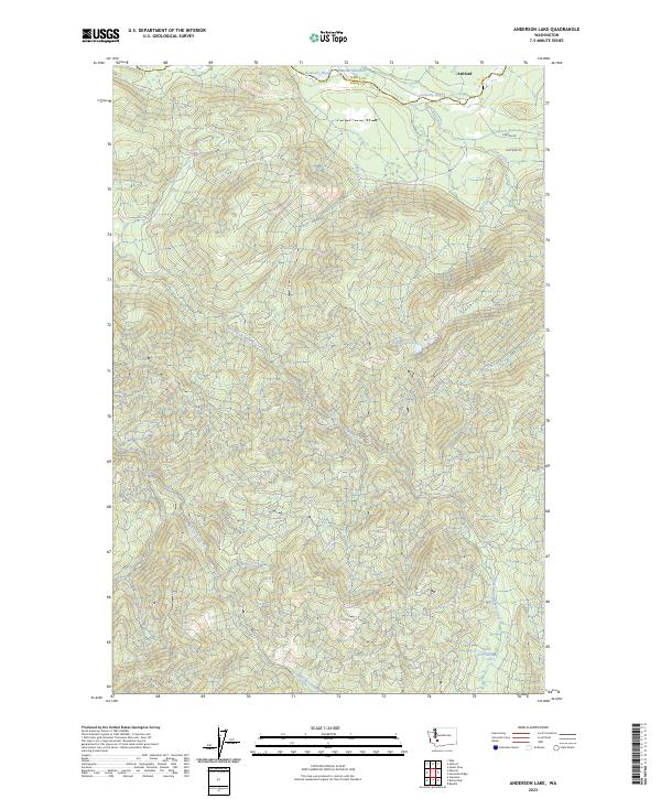 US Topo 7.5-minute map for Anderson Lake WA