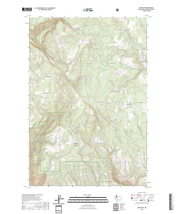 US Topo 7.5-minute map for Appleton WA