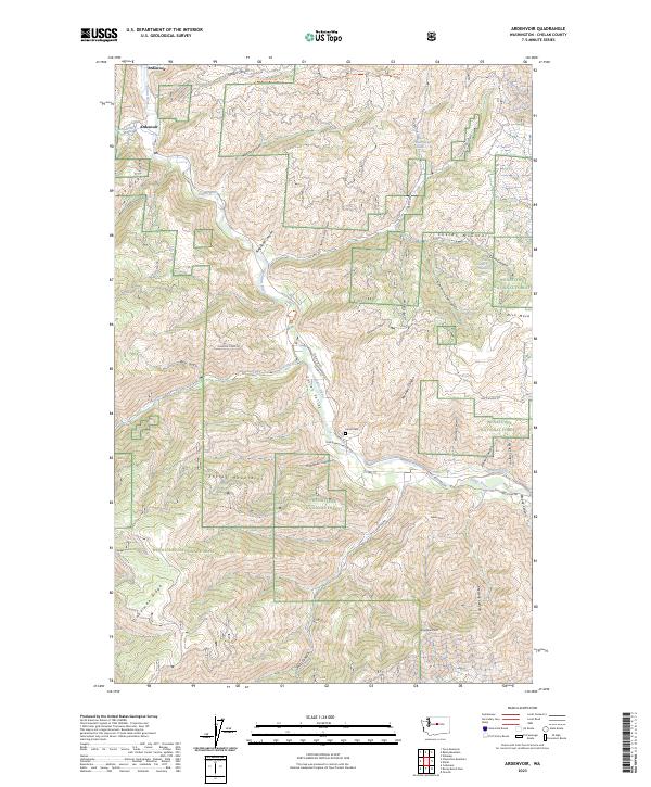 US Topo 7.5-minute map for Ardenvoir WA