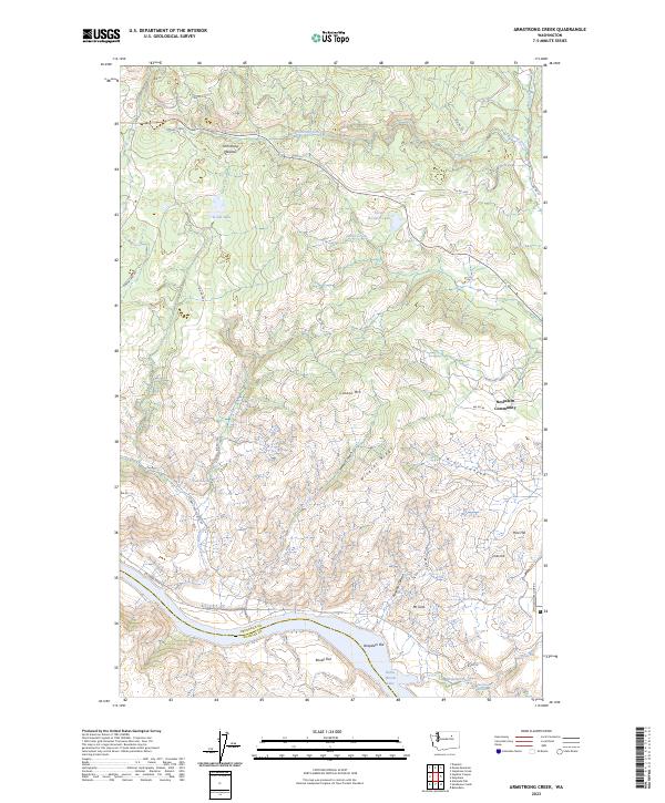 US Topo 7.5-minute map for Armstrong Creek WA