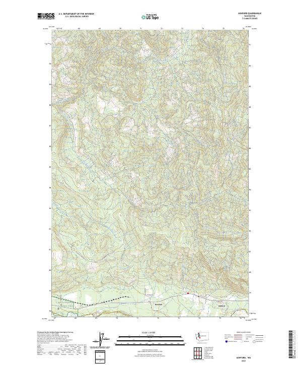 US Topo 7.5-minute map for Ashford WA