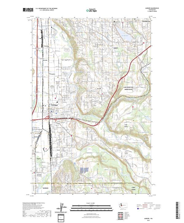 US Topo 7.5-minute map for Auburn WA