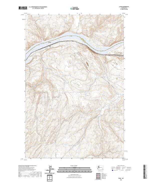 US Topo 7.5-minute map for Ayer WA