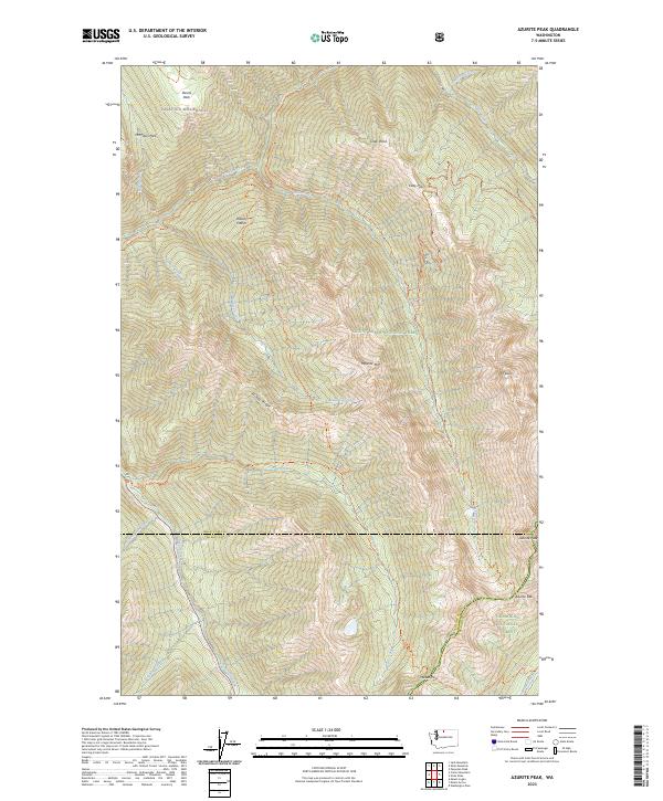 US Topo 7.5-minute map for Azurite Peak WA