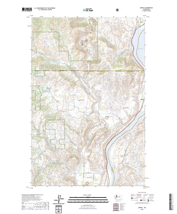 US Topo 7.5-minute map for Azwell WA