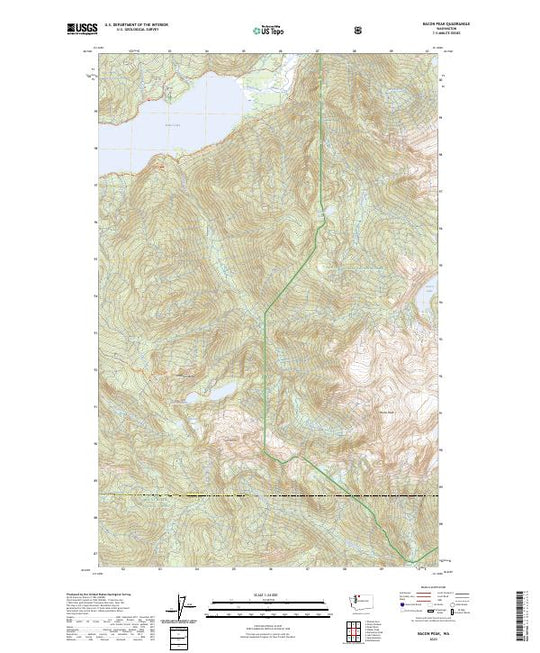 US Topo 7.5-minute map for Bacon Peak WA – American Map Store
