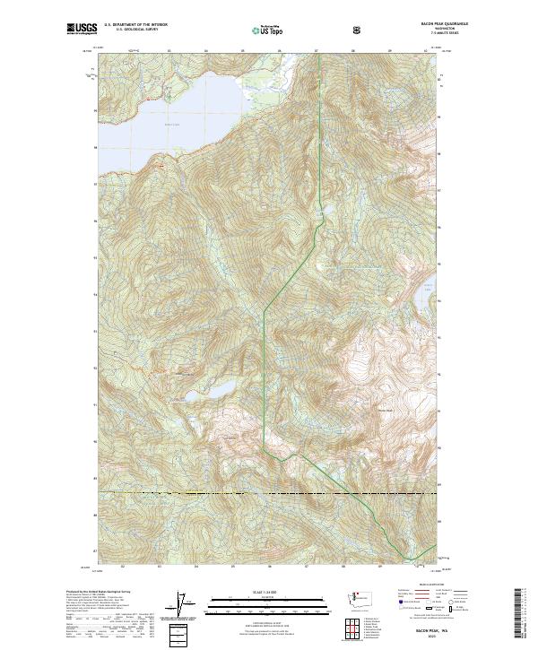 US Topo 7.5-minute map for Bacon Peak WA