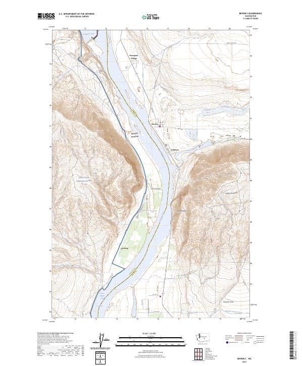 US Topo 7.5-minute map for Beverly WA