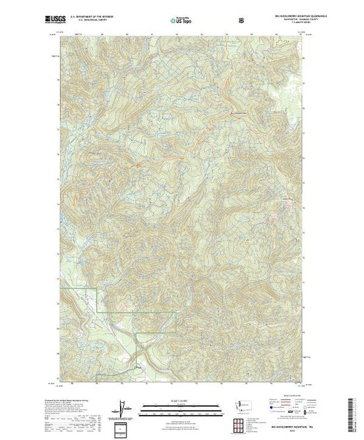 US Topo 7.5-minute map for Big Huckleberry Mountain WA – American Map Store