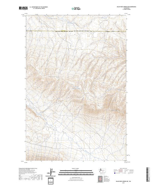 US Topo 7.5-minute map for Black Rock Spring NW WA – American Map Store