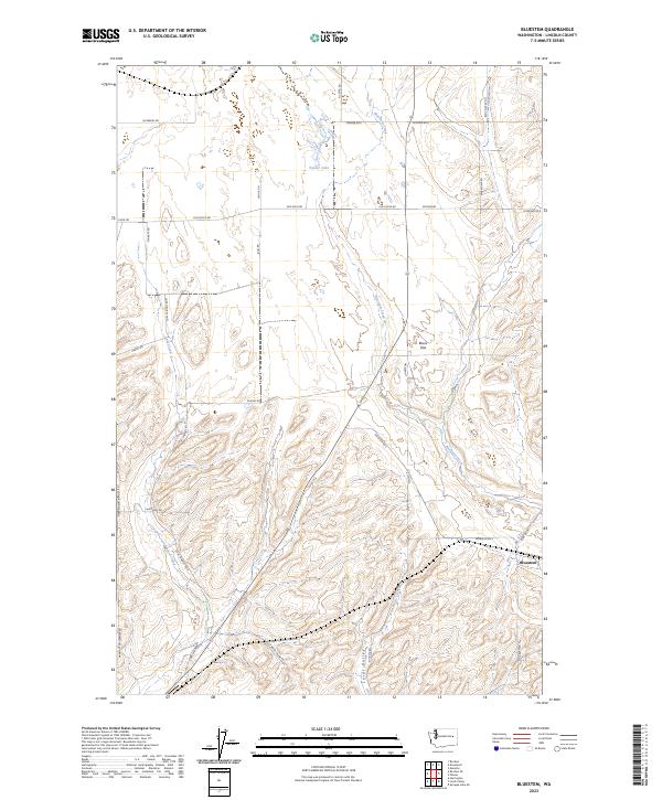 US Topo 7.5-minute map for Bluestem WA