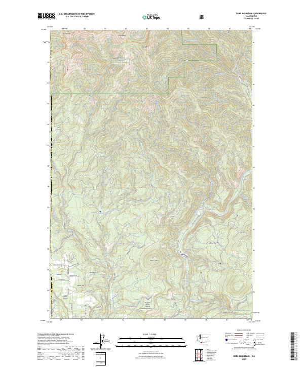 US Topo 7.5-minute map for Bobs Mountain WA