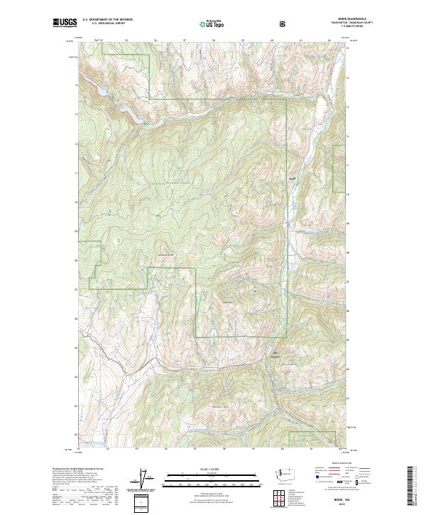 US Topo 7.5-minute map for Bodie WA