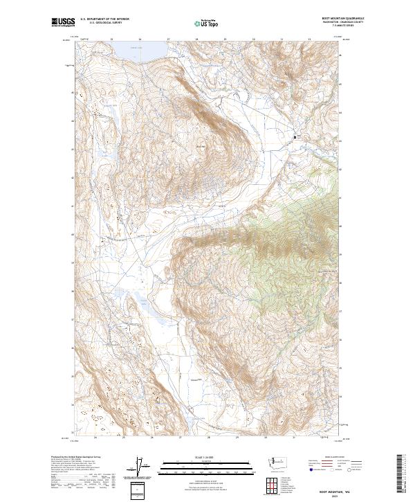 US Topo 7.5-minute map for Boot Mountain WA