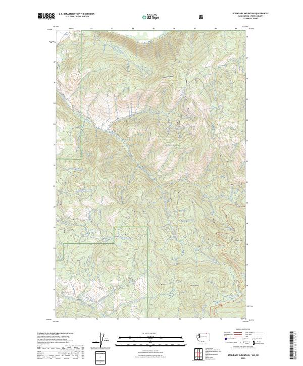 US Topo 7.5-minute map for Boundary Mountain WABC