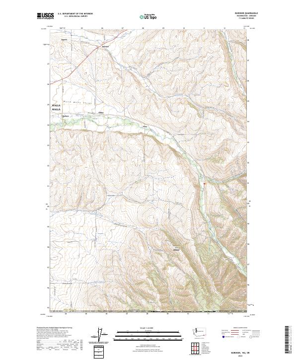 US Topo 7.5-minute map for Buroker WAOR