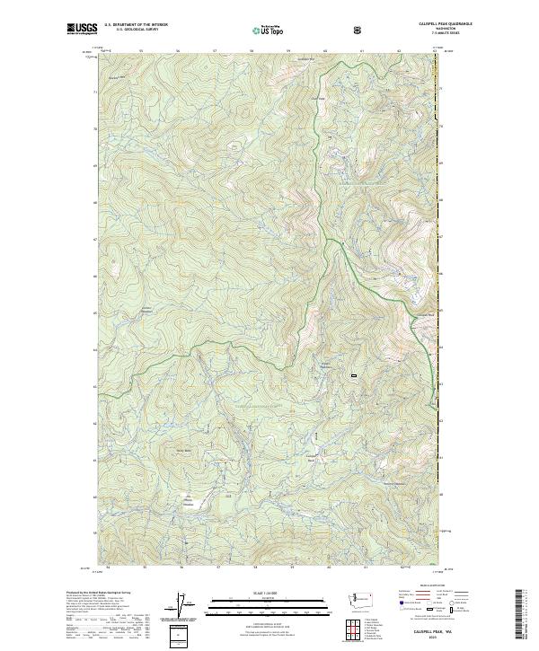 US Topo 7.5-minute map for Calispell Peak WA