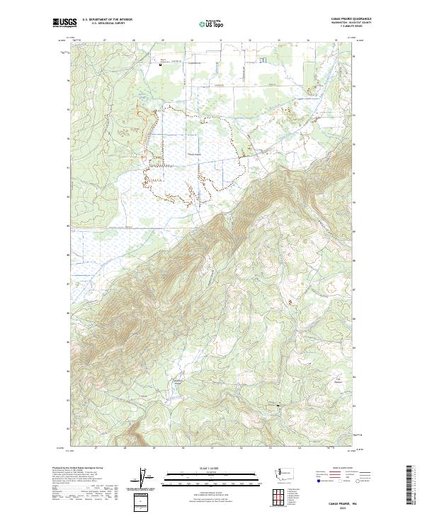US Topo 7.5-minute map for Camas Prairie WA