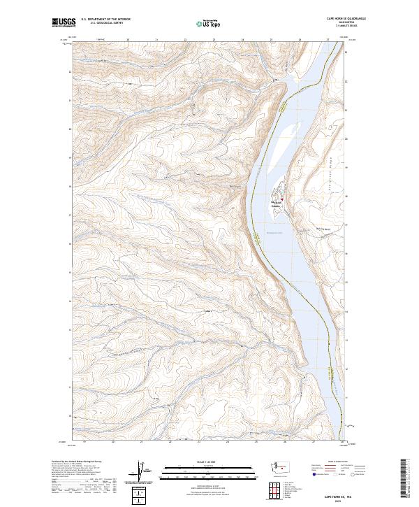 US Topo 7.5-minute map for Cape Horn SE WA