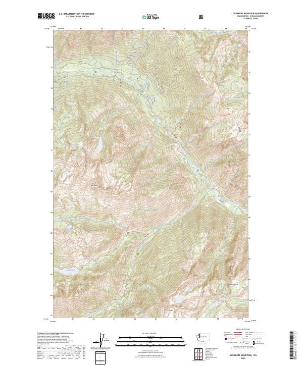 US Topo 7.5-minute map for Cashmere Mountain WA
