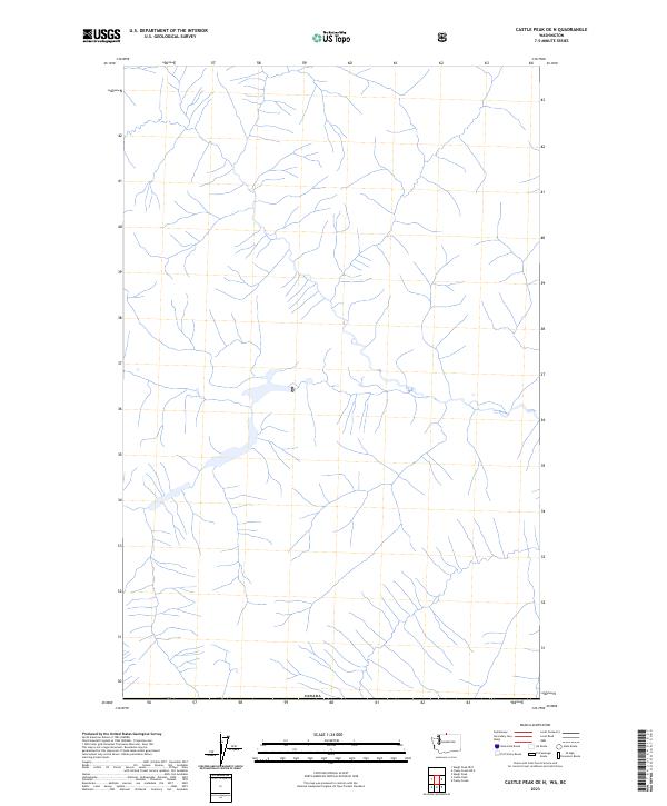 US Topo 7.5-minute map for Castle Peak OE N WABC