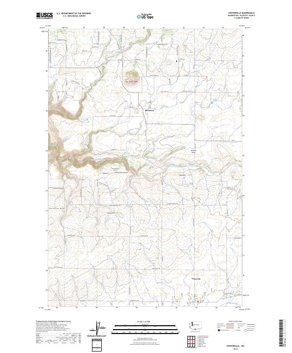 US Topo 7.5-minute map for Centerville WA