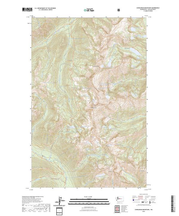 US Topo 7.5-minute map for Chiwaukum Mountains WA