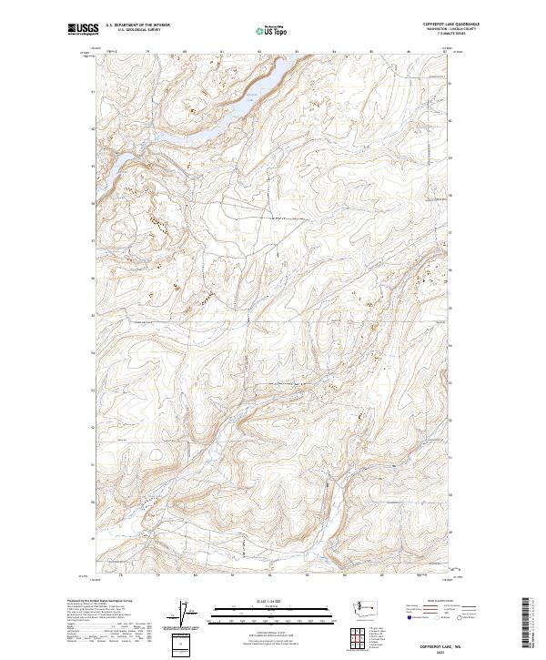 US Topo 7.5-minute map for Coffeepot Lake WA