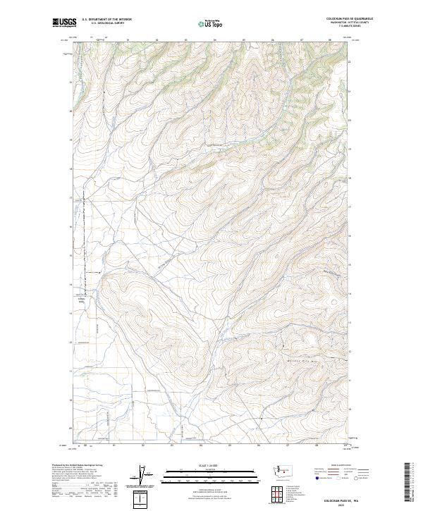 US Topo 7.5-minute map for Colockum Pass SE WA – American Map Store