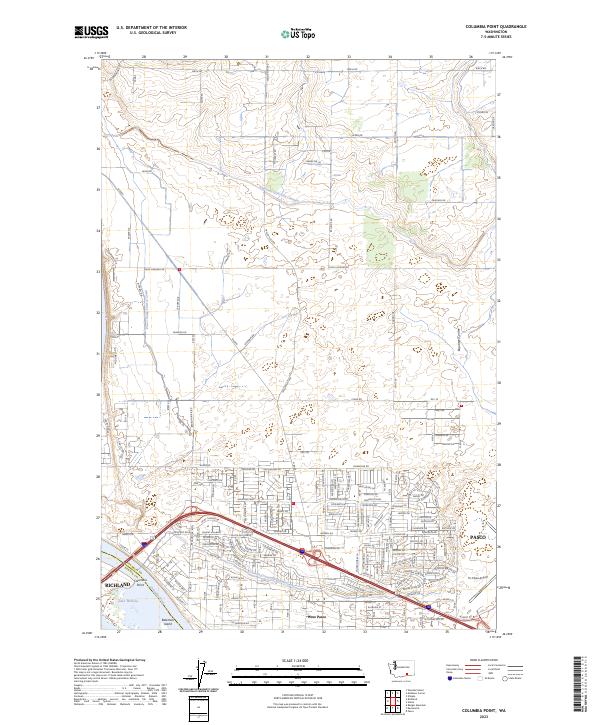 US Topo 7.5-minute map for Columbia Point WA