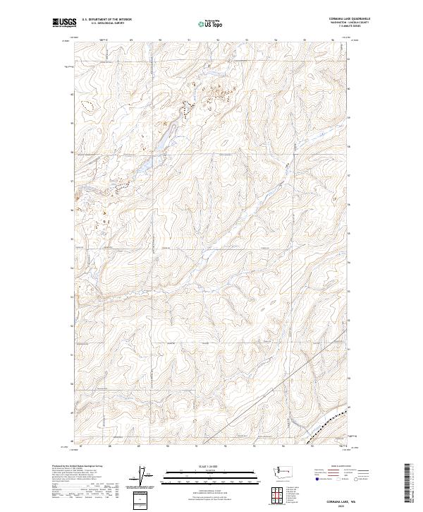 US Topo 7.5-minute map for Cormana Lake WA