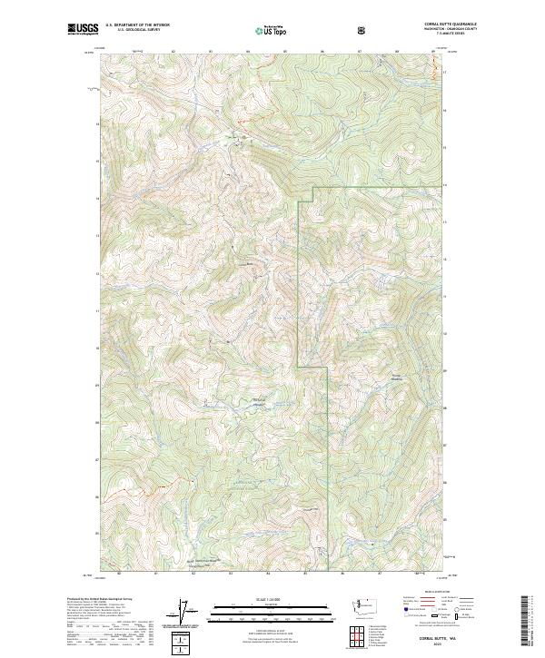 US Topo 7.5-minute map for Corral Butte WA