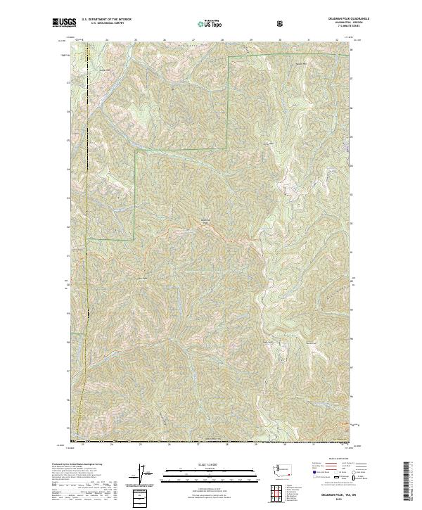 US Topo 7.5-minute map for Deadman Peak WAOR