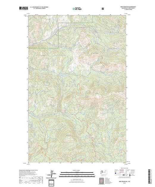 US Topo 7.5-minute map for Edds Mountain WA – American Map Store