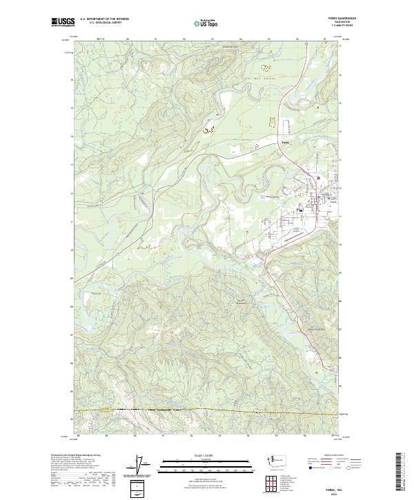 US Topo 7.5-minute map for Forks WA – American Map Store