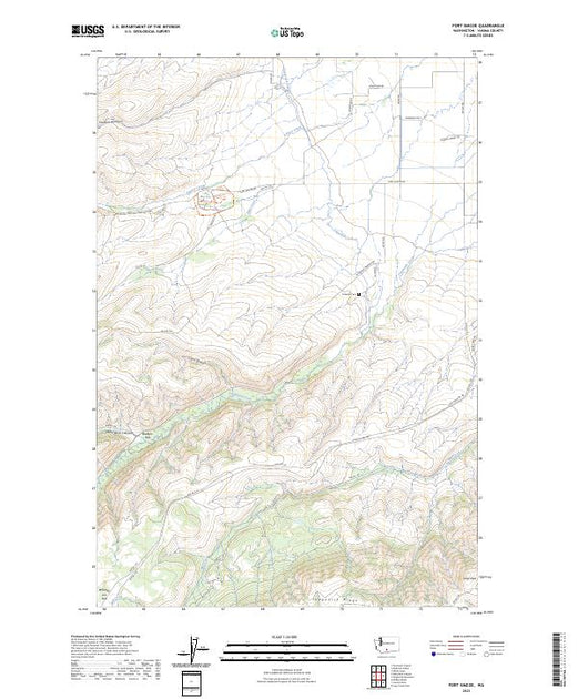 US Topo 7.5-minute map for Fort Simcoe WA – American Map Store
