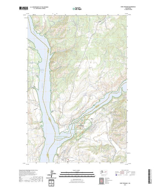 US Topo 7.5-minute map for Fort Spokane WA – American Map Store