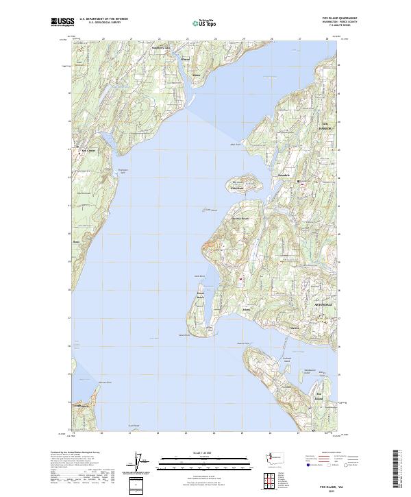 US Topo 7.5-minute map for Fox Island WA