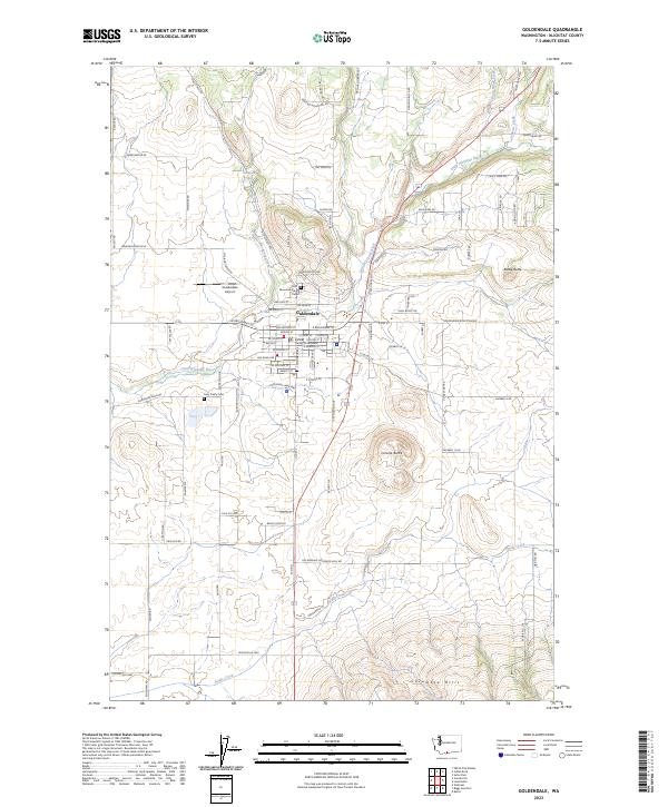 US Topo 7.5-minute map for Goldendale WA – American Map Store
