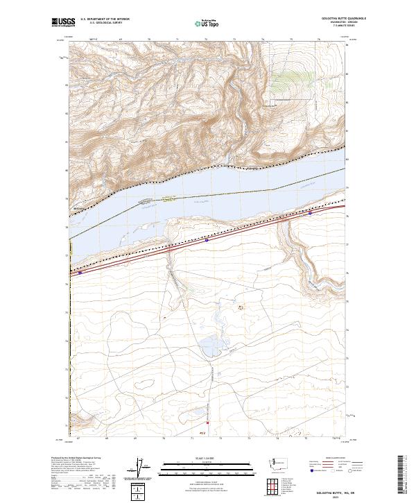 US Topo 7.5-minute map for Golgotha Butte WAOR