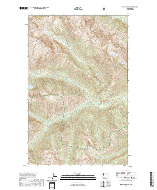 US Topo 7.5-minute map for Goode Mountain WA – American Map Store